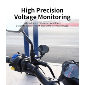 Waterproof Low Voltage Alarm Monitor Universal Motorcycle Digital Voltmeter Display 9-24V 5.