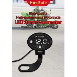 Waterproof Low Voltage Alarm Monitor Universal Motorcycle Digital Voltmeter Display 9-24V 5.